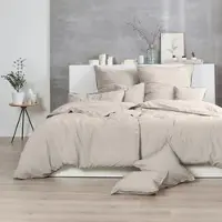 Enrico Coss Bettwäsche Stonewashed Kissenbezug einzeln 80x80 cm | leinen - beige