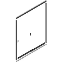 Dreamgarden Glasschiebewand 2,0 x 2,15 Meter 2-türig Glas Klar Anthrazit