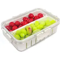 Melitt Snackal-Box, Kühlschrankaufbewahrung: Unterteiltes Serviertablett - Snack-Organizer, Wiederverwendbare Lebensmittelplatte, Tragbarer