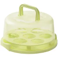 Melitt Kuchenbox, Cupcake-Halter mit Deckel, Transparenter Kuchen, Transparenter Kuchenbox-Träger mit Deckelgriffen, Cupcake-Halter, B