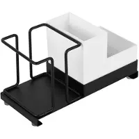 Typecat Kaffee- und Teestation Aus Metall, Kleiner Platz für BüRo, Einweg-Pappbecherhalter, Teebeutel, Kaffeepads-Organizer