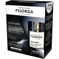 FILORGA Optim-Eyes Augenkontur 3in1 + Skin-Prep Enzymatischer Reinigungsschaum Geschenkt 8,7x4,8x10,6 cm