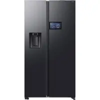 Samsung Series 9 RS94F Side-by-Side mit AI Home und Wassertank, , Freistehend, Amerikanische Tür, Schwarz, 2 Tür(en), Premium Black Steel, 36/64