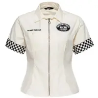 Queen Kerosin Bluse Super Modified in offwhite | Gr.: XL