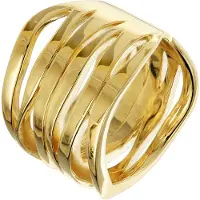 Trendor 21907 Damenring 925 Sterling-Silber Vergoldet Designer-Ring