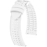 Hirsch 0920099100-2-20 Uhrenarmband Nyad M 20 mm Kautschuk Weiß
