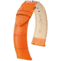 Hirsch 01028076-2-22 Uhrenarmband Duke L 22 mm Leder Orange