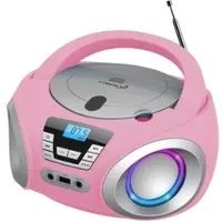 Cyberlux CL-910 CD-Player mit LED-Discolichter CD/MP3/USB Radio Pink