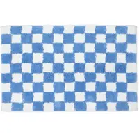Homescapes BADEMATTE 50/80 cm Karomuster, Baumwolle