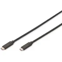 Digitus USB-C 3.2 Gen2 Anschlusskabel, USB-C zu USB-C, 1 m, USB C, USB C, USB 3.2 Gen 2 (3.1 Gen 2), Stecker/Stecker, Schwarz