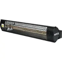 YATO YT-99531, Elektrischer Halogen-Raumheizer, 1,9 m, IP65, Innen & Außen, Zimmerdecke, Flur, Wand, Schwarz