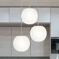 Casablanca Hängelampe Acai, dimmbar, weiß / opal, für Wohn- / Esszimmer, Glas, Pendelleuchte