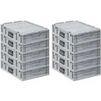 Proregal Spar Set 10x Eurobox Nextgen Portable HxBxT 135 x 40 x 60 cm 23 Liter Eurobehälter Transportbox Transportbehälter Stapelbehälter