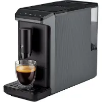Tchibo Kaffeevollautomat Esperto mini für Caffè Crema und Espresso, nur 16cm breit, klein und kompakt, geeignet für jede Küche, Camping, Tinyhouse, Studentenapartment, Grau