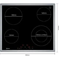 NEFF T16SDF9R0 N 70, Autarkes Kochfeld (schwarz/edelstahl, 60 cm)