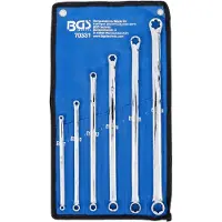 Bgs Doppel-Ringschlüssel-Satz mit E-Profil-Ringköpfen extra lang SW E6 x E7 - E22 x E24 6-tlg.