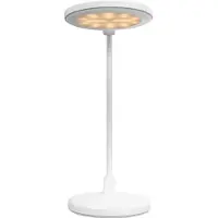 Nedis LED-Schreibtischlampe - Dimmbar - Integrierter Spiegel - 3 Licht-Modi - 100 lm - Wiederaufladbar - Berührungsfunktion - Weiss