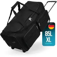 Monzana Reisetasche mit Rollen 85 Liter Volumen Trolley Funktion Teleskopgriff 70x36x34cm Standfüße XL Groß Weichgepäck Reisegepäck Gepäcktasche