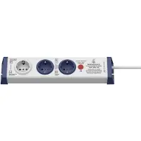 InterBaer 8110-002.01 Steckdosenleiste 3fach Weiss, Blau Schutzkontakt 1 St.