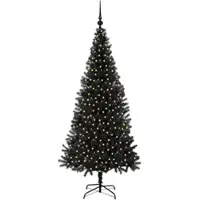 vidaXL Weihnachtsbaum Schwarz 180 cm PVC