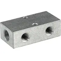 RIEGLER Verteilerleiste, Abgänge beidseitig, 2 x 1/4, 3 + 3 x 1/8, Alu