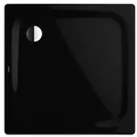 Kaldewei SUPERPLAN CLASSIC Duschfläche, schwarz, Perl-Effekt, 800x800 mm, 25 mm tief, Eckablauf, Vollantislip