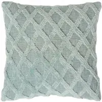 Homescapes DEKOKISSEN Tufted 45/45 cm grün mit Rautenmuster