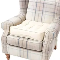 Homescapes SITZKISSEN creme 50/50/10 cm – Sesselkissen, Baumwolle