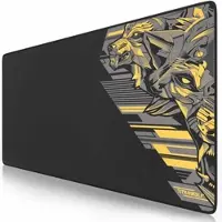 Titanwolf Gaming Mauspad XXL, glattes Stoffgewebe, Speed Mousepad 900 x 400mm große Fläche, Vector Gelb