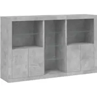 Helloshop26 - Buffet Sideboard Kommode Kleiderschrank Aufbewahrungsmöbel Organizer für Küche Wohnzimmer Lounge mit LED-Beleuchtung 02_0029979