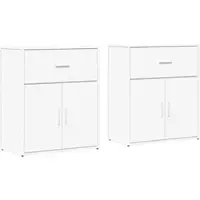 Helloshop26 - Buffet Sideboard Kommode Kleiderschrank Aufbewahrungsmöbel Organizer für Küche Wohnzimmer Lounge 2er-Set 60 x 31 x 70 02_0036673