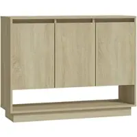 Helloshop26 - Buffet Sideboard Kommode Kleiderschrank Aufbewahrungsmöbel Organizer Küche Wohnzimmer Sonoma 97 x 31 x 75 cm 02_0031741