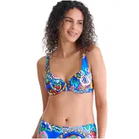 Lisca Unwattierter Bikini BH Mexico | Grösse: 44E | Farbe: Blau/Print