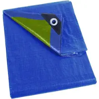 Perel Plane - Blau/Khaki - Wasserfest - 12 x 15 m