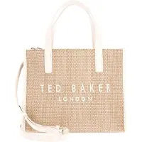 Ted Baker Handtasche Umhängetasche Paolina Faux Raffia Small Icon Bag Ivory beige