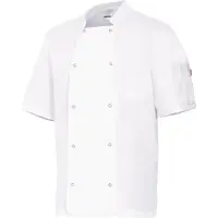 VELILLA Kochjacke mit kurzen Ärmeln und Druckknöpfen