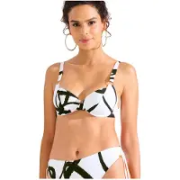 Lisca Unwattierter Bikini BH Honolulu | Grösse: 38C | Farbe: Weiß/Schwarz