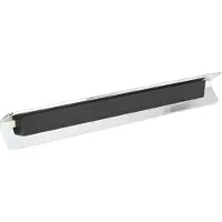 Domino Möbelgriff in Schwarz & Chrom Hochwertige Schrankgriffe aus Znal Schubladengriffe Modern Stil Griffe für Küchenschränke, Kommoden, Möbel 320mm