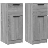 Helloshop26 - Buffet Sideboard Kommode Kleiderschrank Aufbewahrungsm√∂bel Organizer für Küche Wohnzimmer Lounge 2er-Set Sonoma 30 x 02_0036942