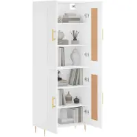 vidaXL Highboard Weiß 69,5x34x180 cm Holzwerkstoff