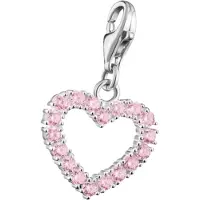 Thomas Sabo Charm-Anhänger Pink Heart Original Silber