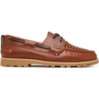 Tommy Hilfiger Halbschuhe Hilfiger Braided Lth Boat Shoe FM0FM05892 Braun 40