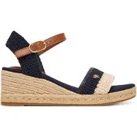 Tommy Hilfiger Espadrilles Mid Espad Wedge Crochet FW0FW09516 Dunkelblau