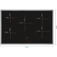 Siemens ED845HWB1E iQ500, Autarkes Kochfeld (schwarz/edelstahl, 80 cm, Home Connect)