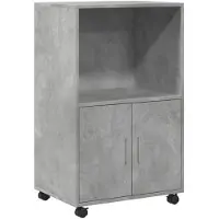 vidaXL Rollschrank Betongrau 55x40x91 cm Holzwerkstoff
