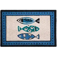 Excelsa Fußmatte Ocean Kokosnuss 60x1,5x40 cm Bunt