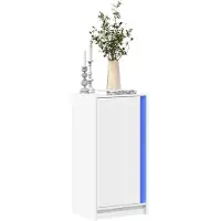 vidaXL LED-Sideboard Weiß 42,5x34x85 cm Holzwerkstoff