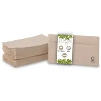 Biozoyg 500 Stück Servietten 1-lagig 1/8 Pfalz ungebleicht 33 x 33 cm Einwegservietten, Papierservietten, Recyclingservietten, Umweltfreundlich