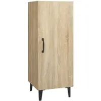 Helloshop26 - Buffet Sideboard Kommode Kleiderschrank Aufbewahrungsmöbel Organizer Küche Wohnzimmer Sonoma-Eiche 34,5 x 34 x 90 cm 02_0031543