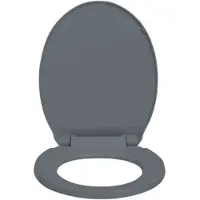 Helloshop26 - WC-Sitz mit Absenkautomatik ovaler grauer WC-Sitz für Bad Zuhause Restaurant Hotel Geschäft 02_0002918